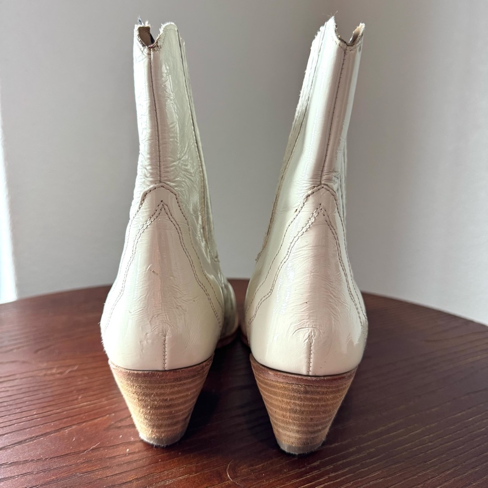 Free People New Frontier Chelsea Ankle Boot Ivory Cream Women’s 38 7 7.5 Boots - Picture 6 of 12